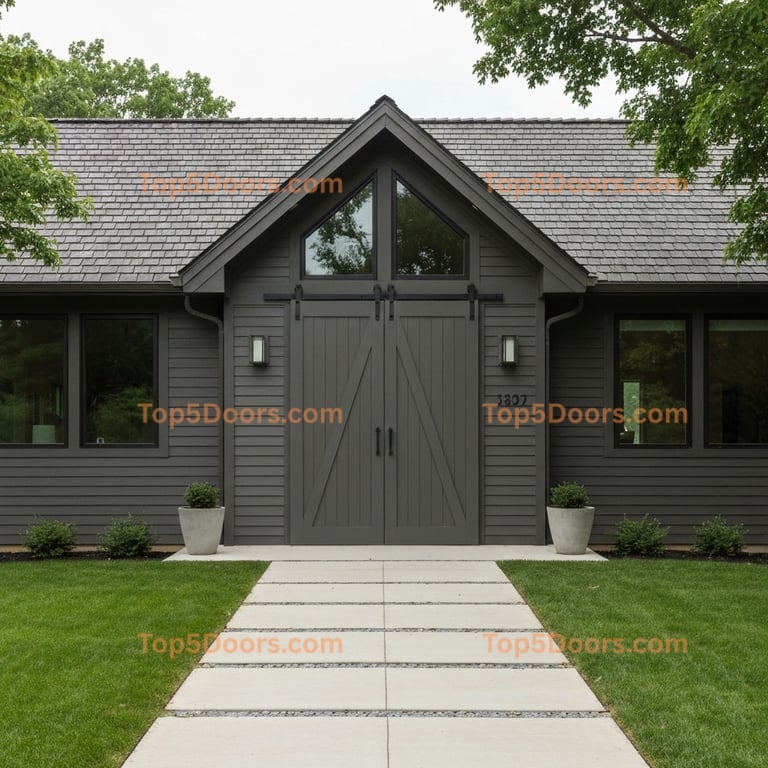 Wisconsin barn door korean modern Door