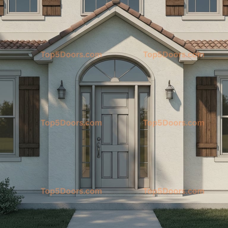 Wisconsin office door spanish colonial Door