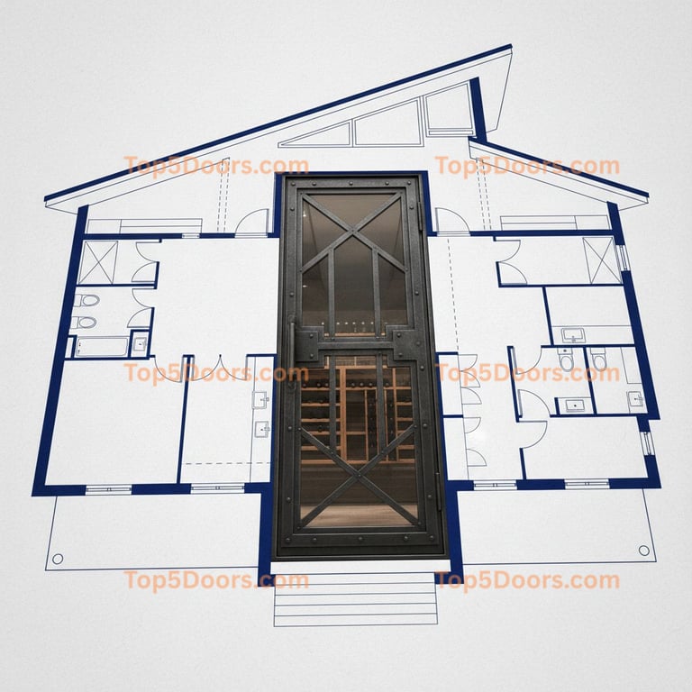 Wisconsin wine cellar door industrial Door