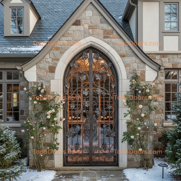 Wisconsin wine cellar door french provincial Door