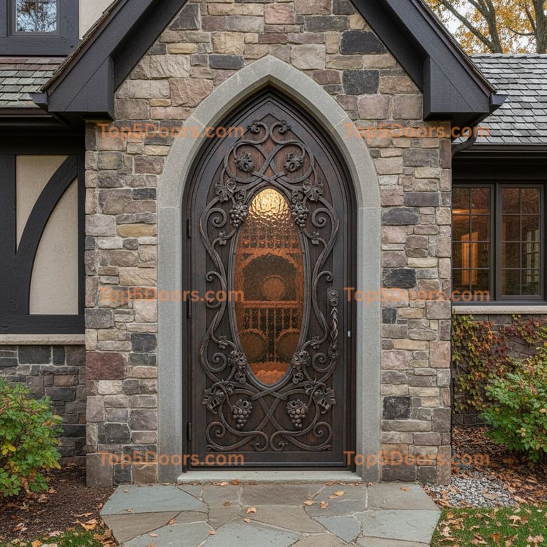 Wisconsin wine cellar door traditional american Door