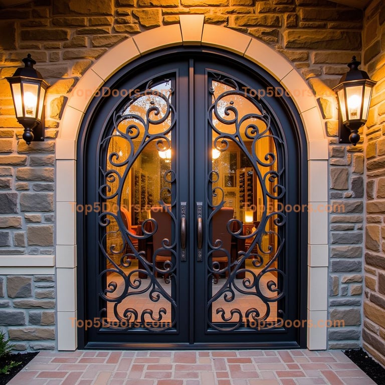 Wisconsin wine cellar door french provincial Door