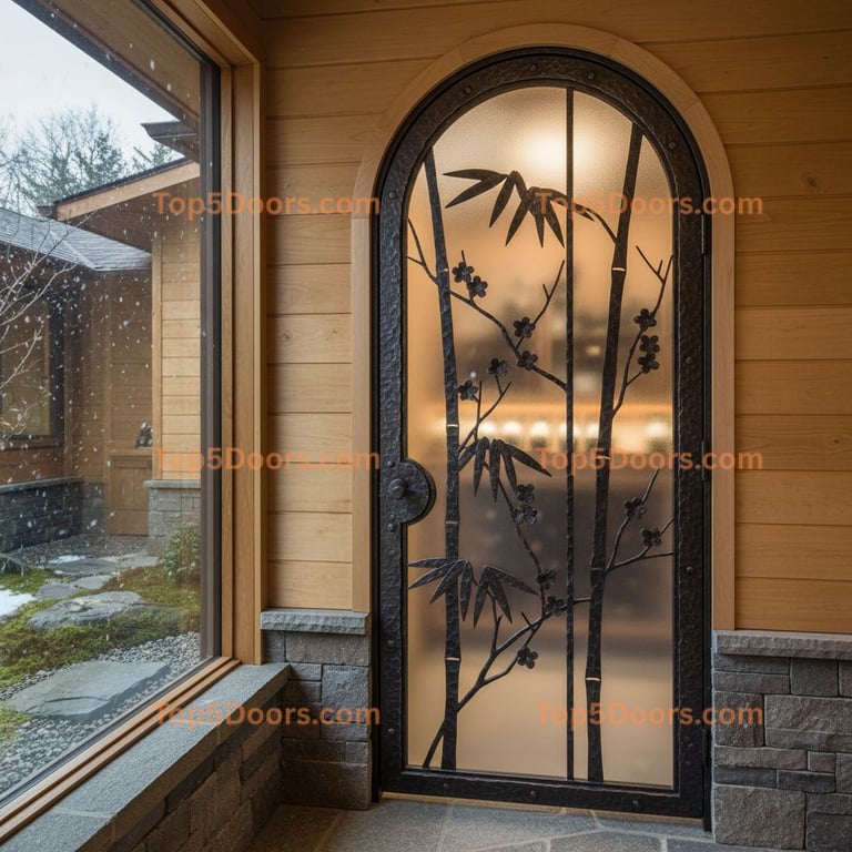 Wisconsin wine cellar door japanese zen Door