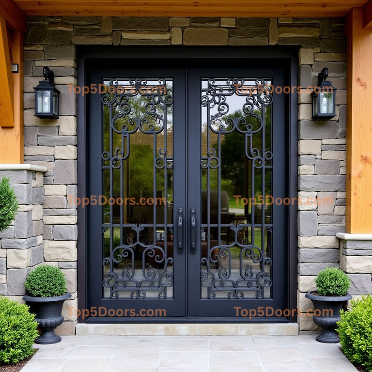 Wisconsin wine cellar door japanese zen Door