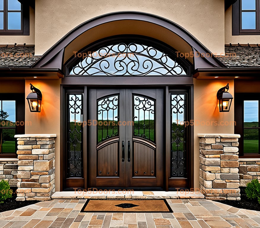 Wisconsin wrought iron barn door mountain lodge Door