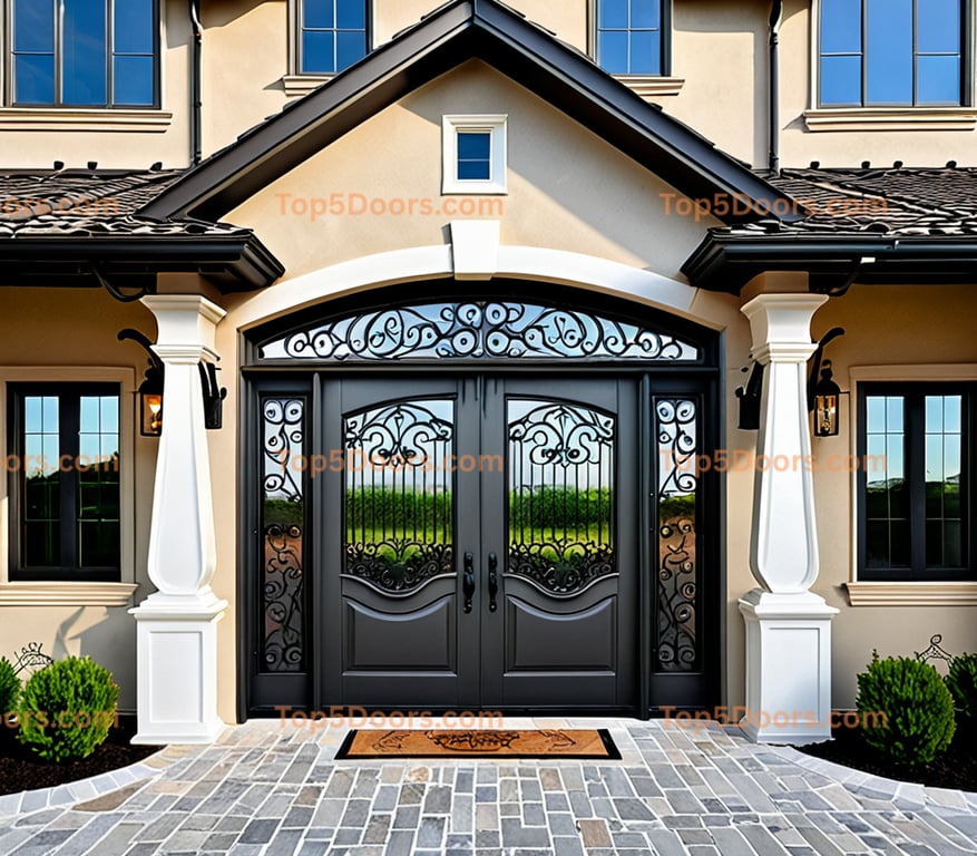 Wisconsin wrought iron barn door french provincial Door