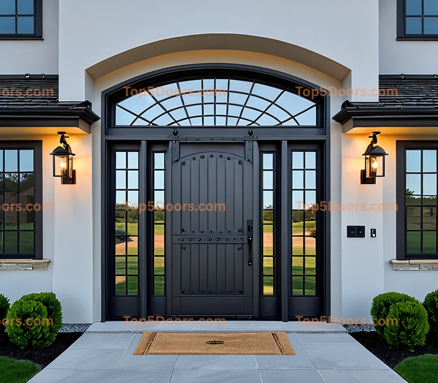 Wisconsin wrought iron barn door korean modern Door
