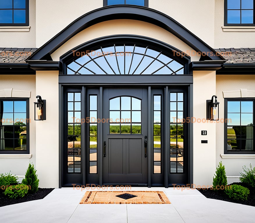 Wisconsin wrought iron barn door modern Door