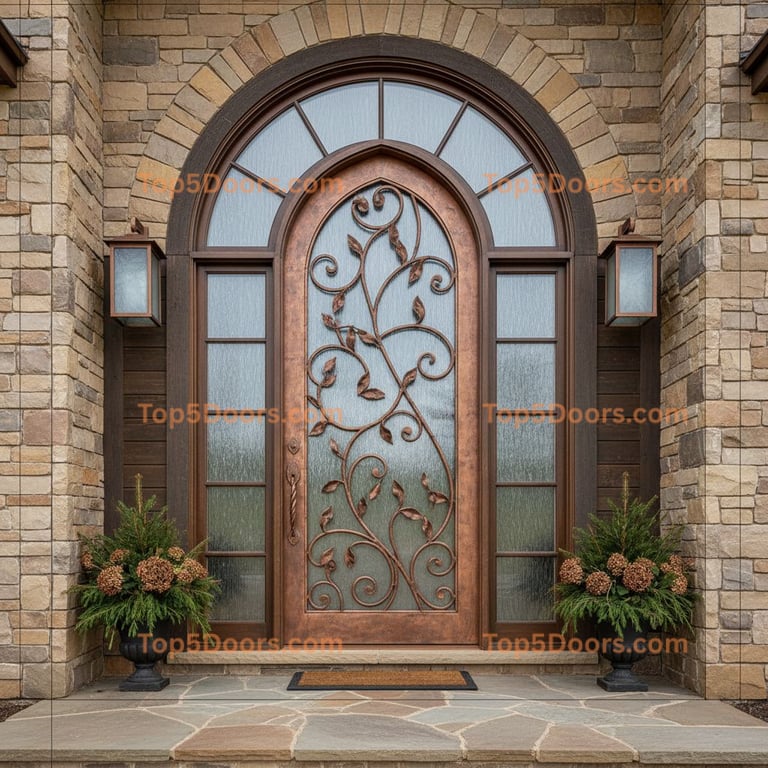Wisconsin wrought iron barn door contemporary Door