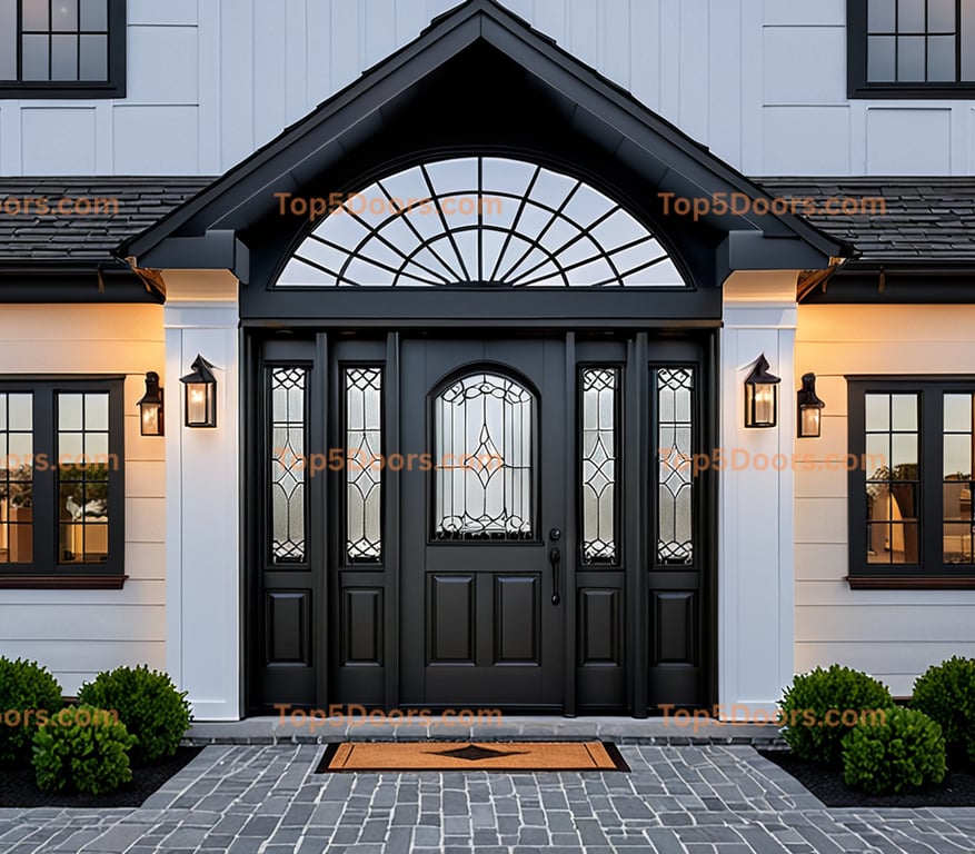 Wisconsin wrought iron double scandinavian Door