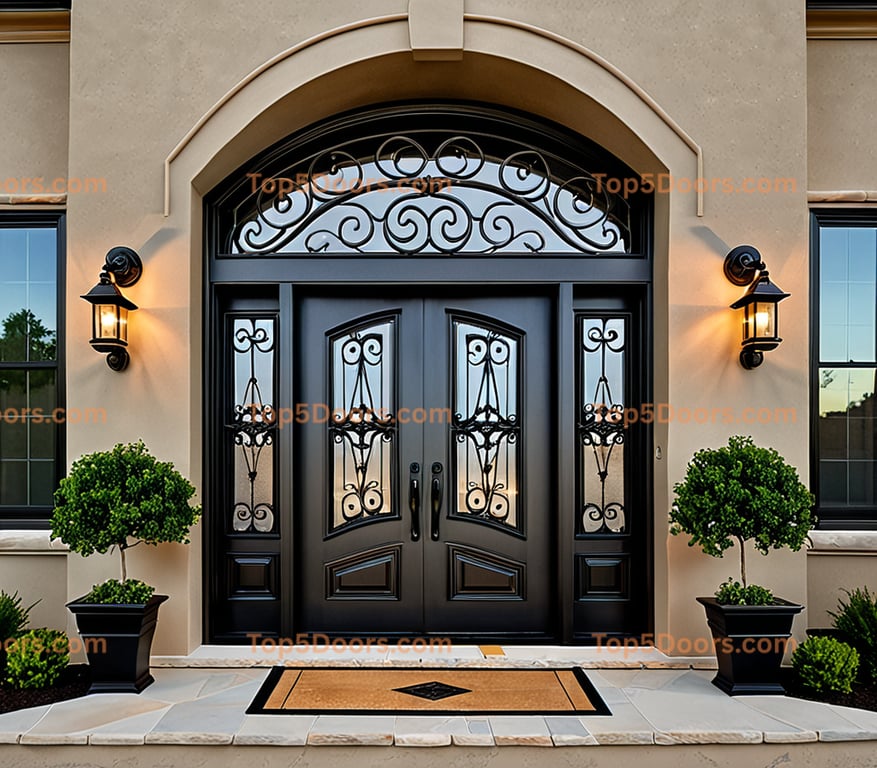 Wisconsin wrought iron double tuscan Door