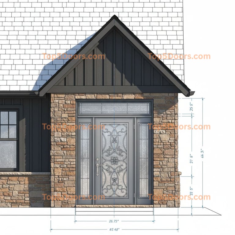 Wisconsin wrought iron single traditional american Door