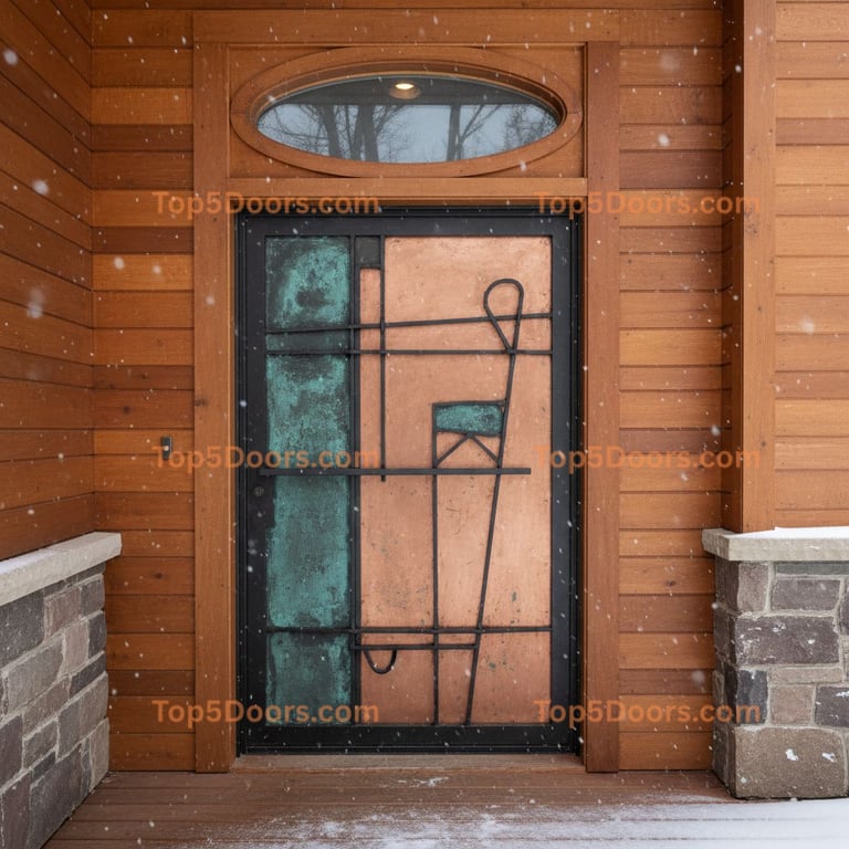 Wisconsin wrought iron steel frame mid-century modern D