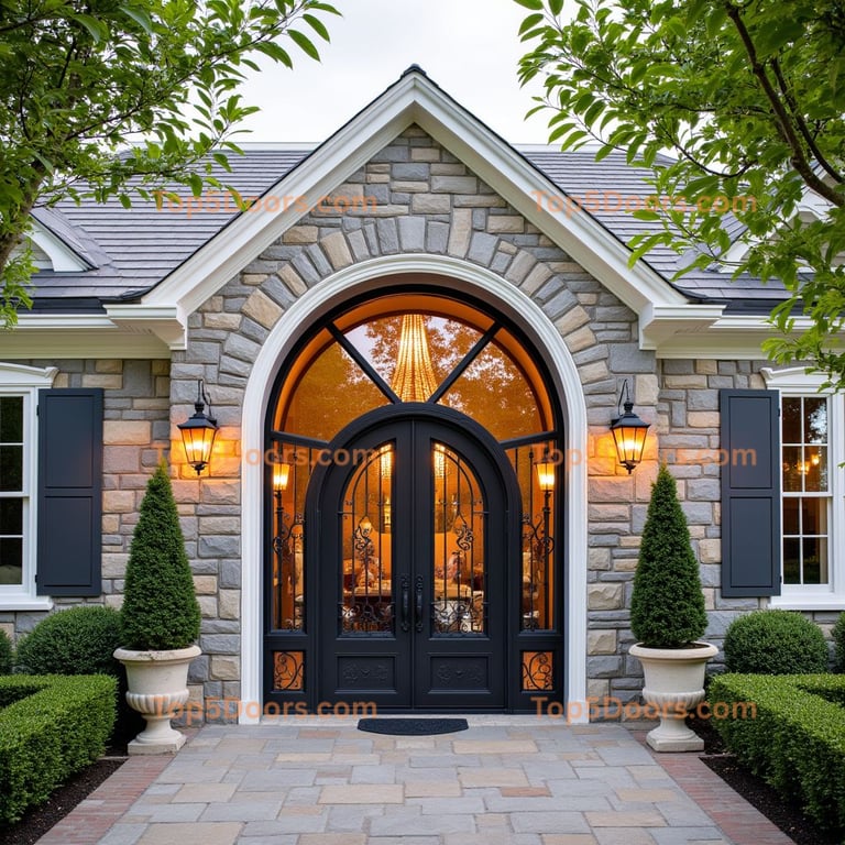 Wrought Iron Arched Doorway