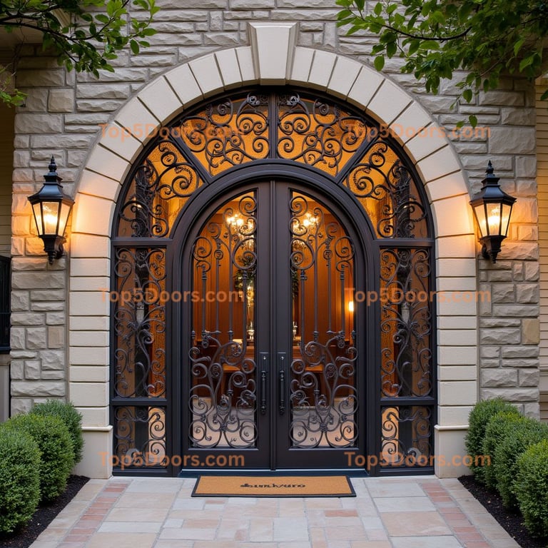 Wrought Iron Arched Doorway