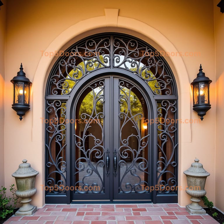 Wrought Iron Arched Doorway