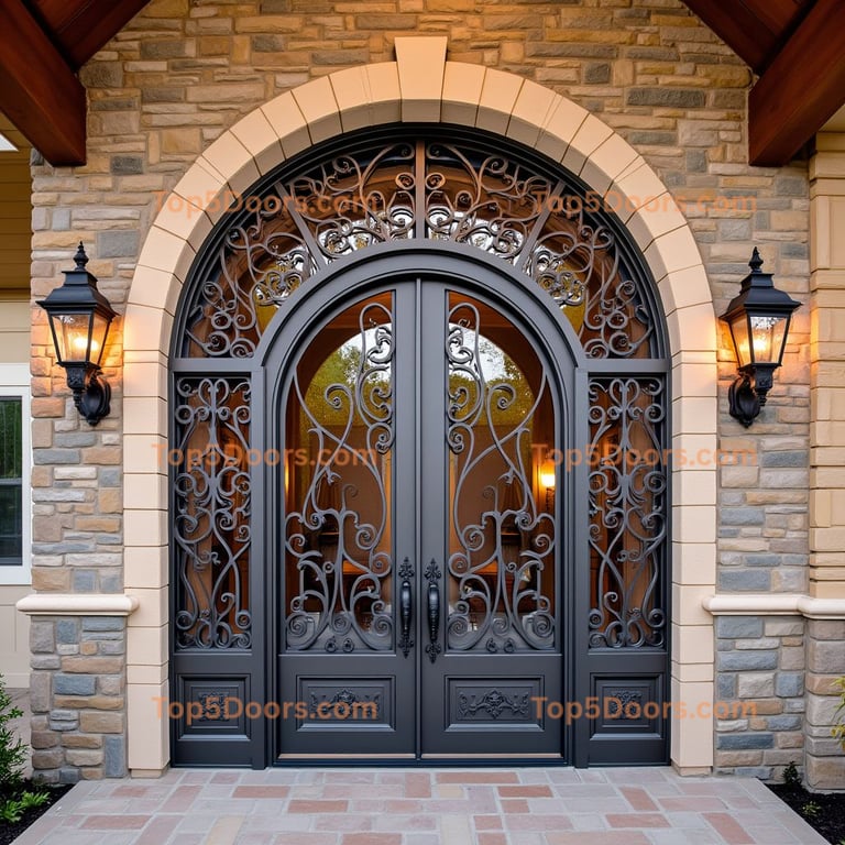 Wrought Iron Arched Doorway