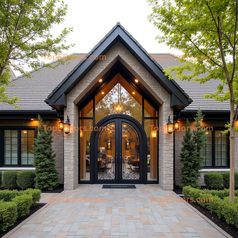 Wrought Iron Arched Doorway