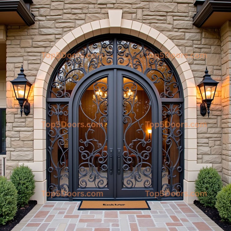 Wrought Iron Arched Doorway