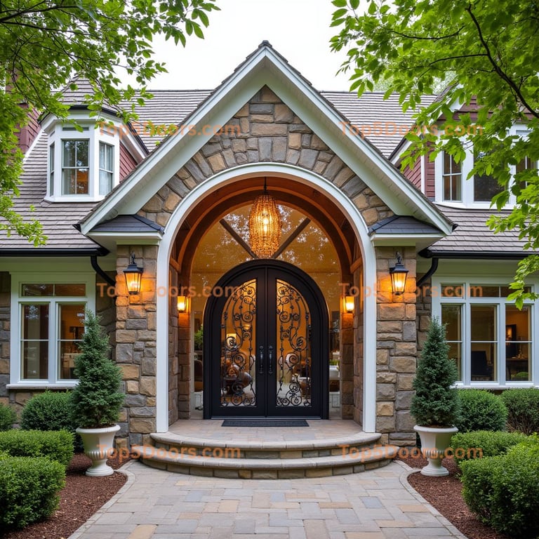 Wrought Iron Arched Doorway