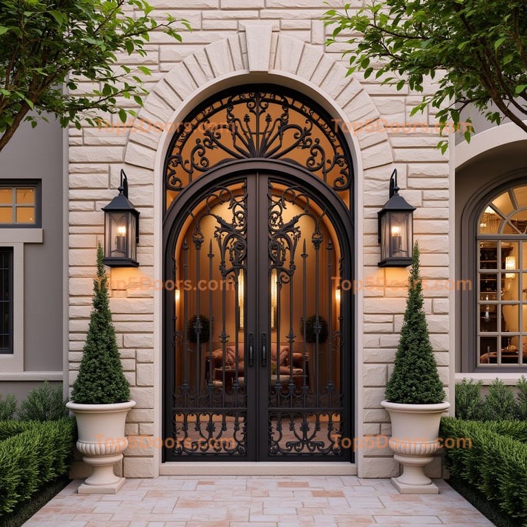 Wrought Iron Arched Doorway