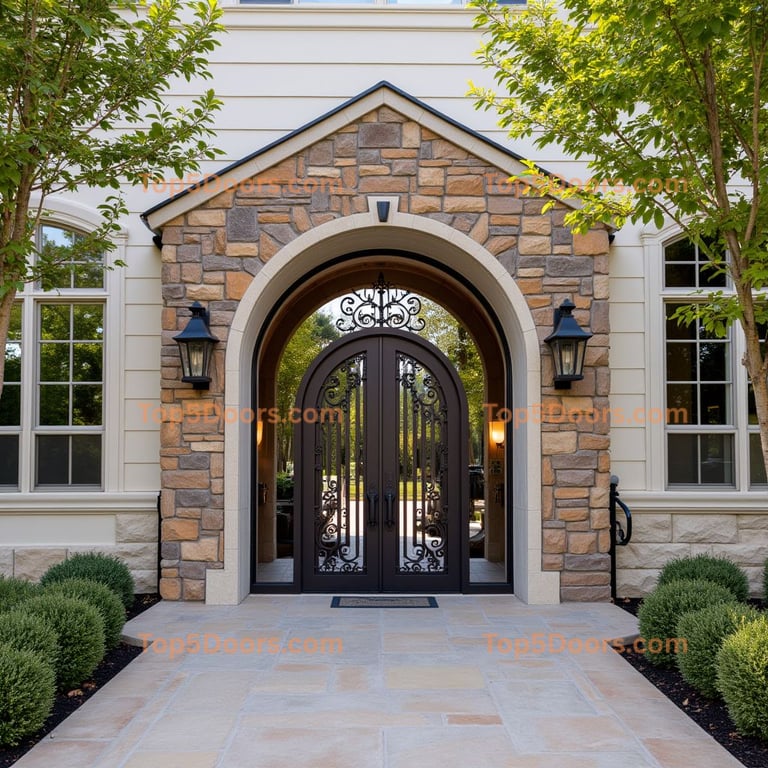 Wrought Iron Arched Entrance