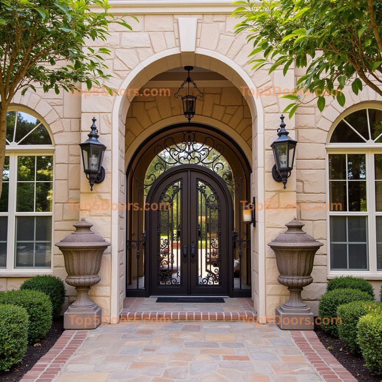 Wrought Iron Arched Entryway