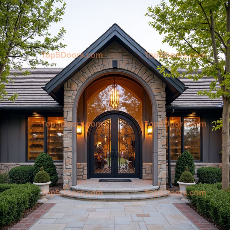 Wrought Iron Arched Entryway