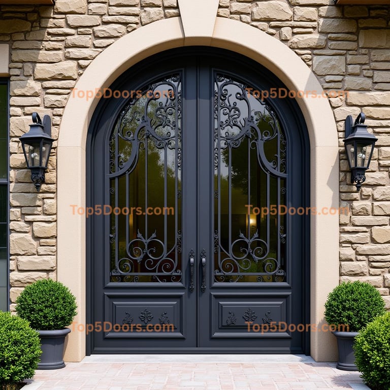 Wrought Iron Double Doors