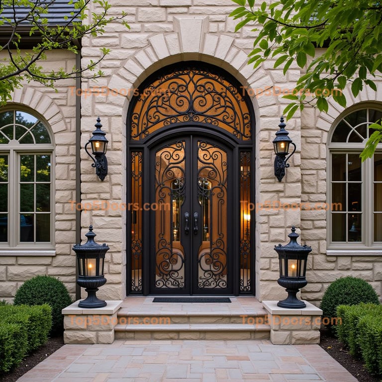 Wrought Iron Double Doors