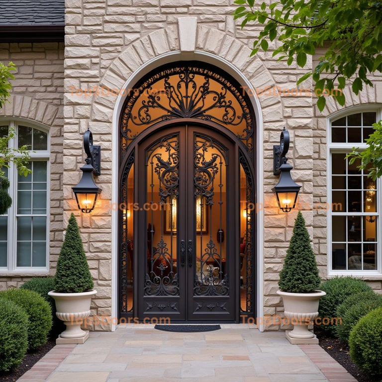 Wrought Iron Double Doorway