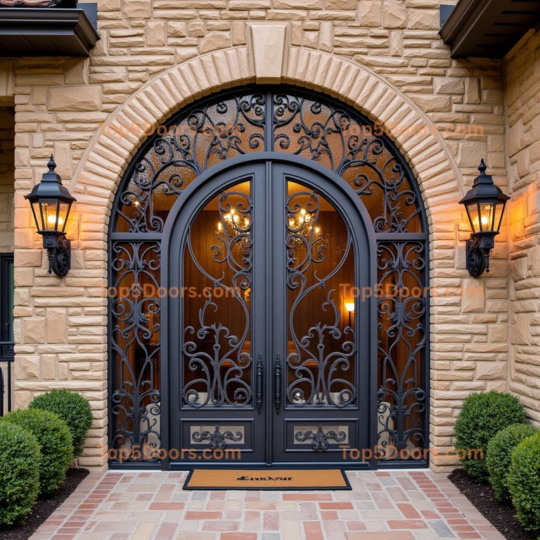 Wrought Iron Double Doorway