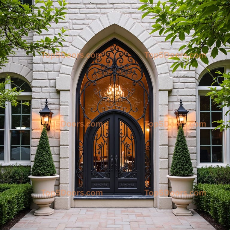 Wrought Iron Double Doorway