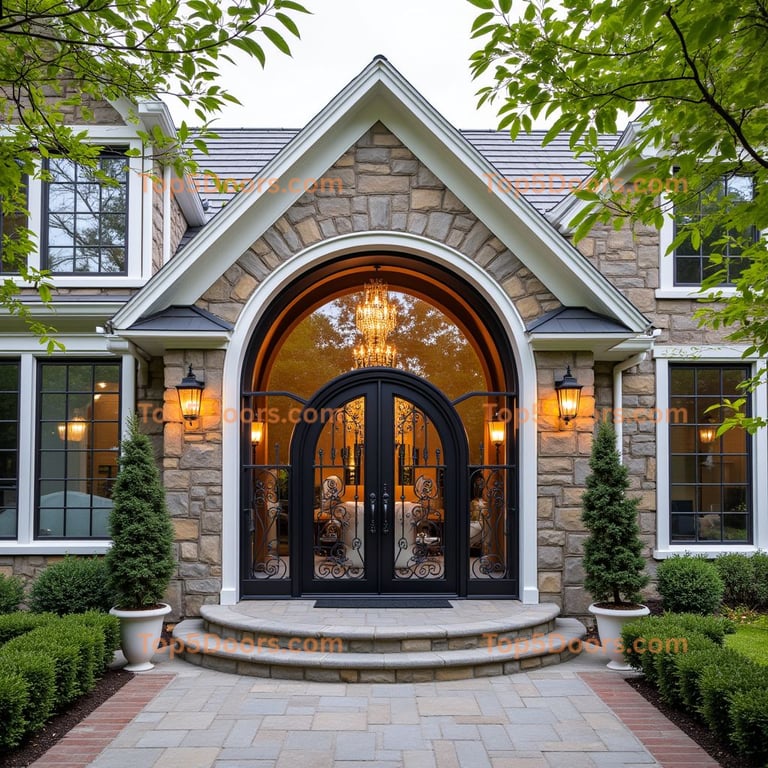 Wrought Iron Double Doorway