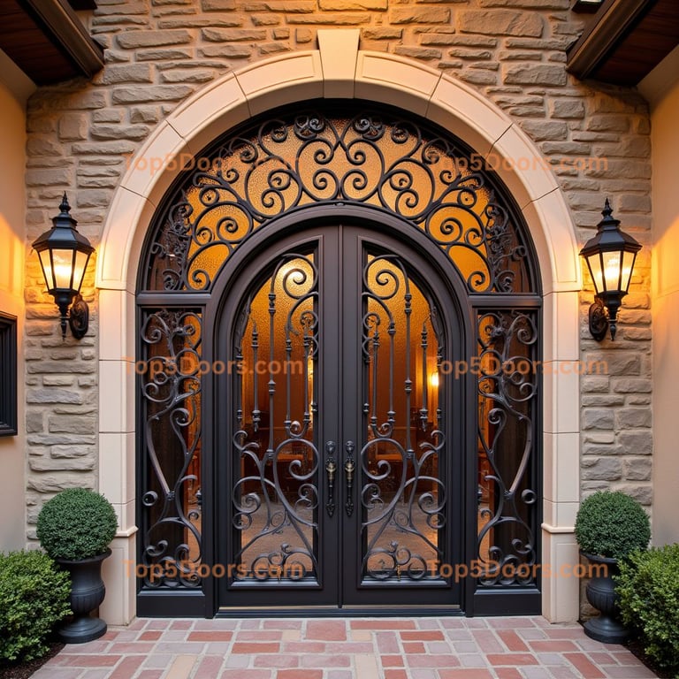 Wrought Iron Double Front Doors