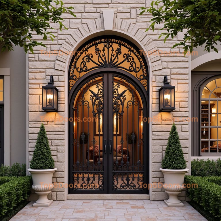 Wrought Iron Entrance Door