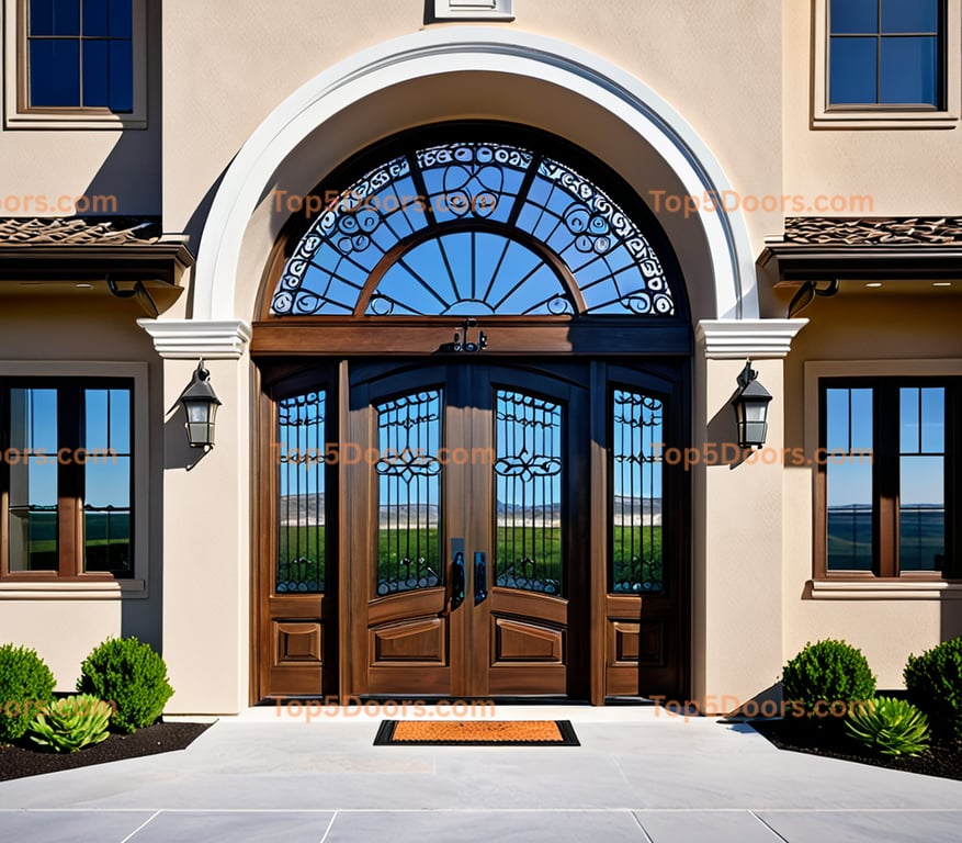 Wyoming arched double coastal Door