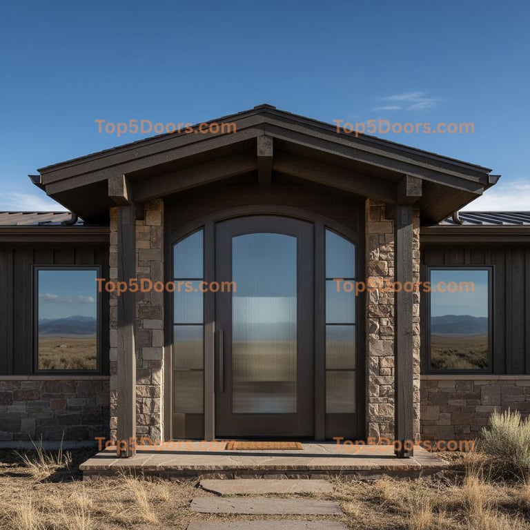 Wyoming arched single craftsman Door