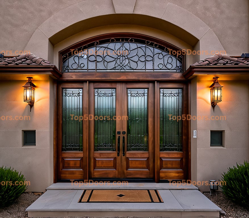 Wyoming glass paneled japanese zen Door