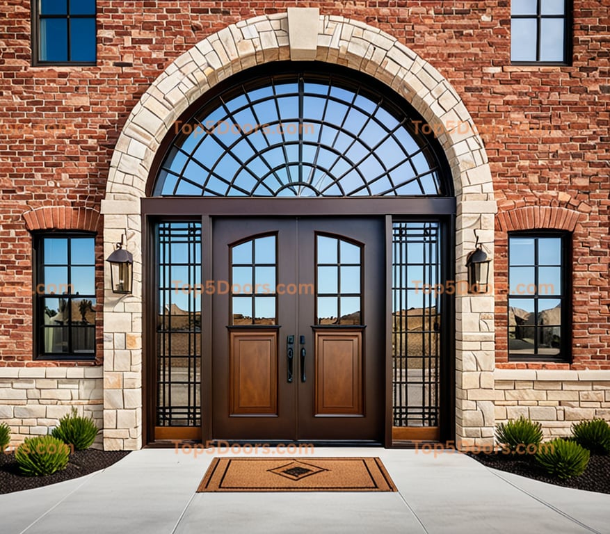 Wyoming steel frame mid-century modern Door