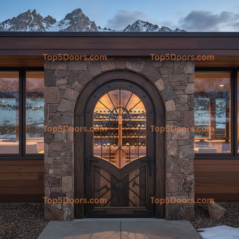 Wyoming wine cellar door mid-century modern Door