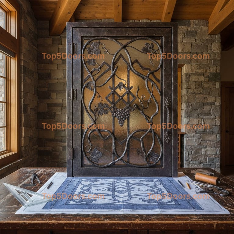 Wyoming wine cellar door mountain lodge Door