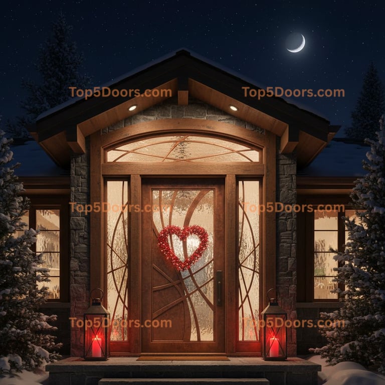 Wyoming wrought iron arched single french country Door