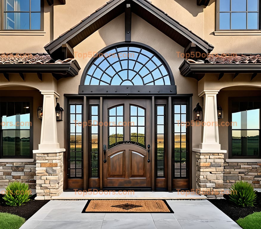 Wyoming wrought iron double tuscan Door