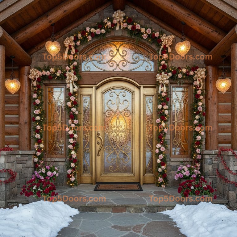 Wyoming wrought iron single mountain lodge Door