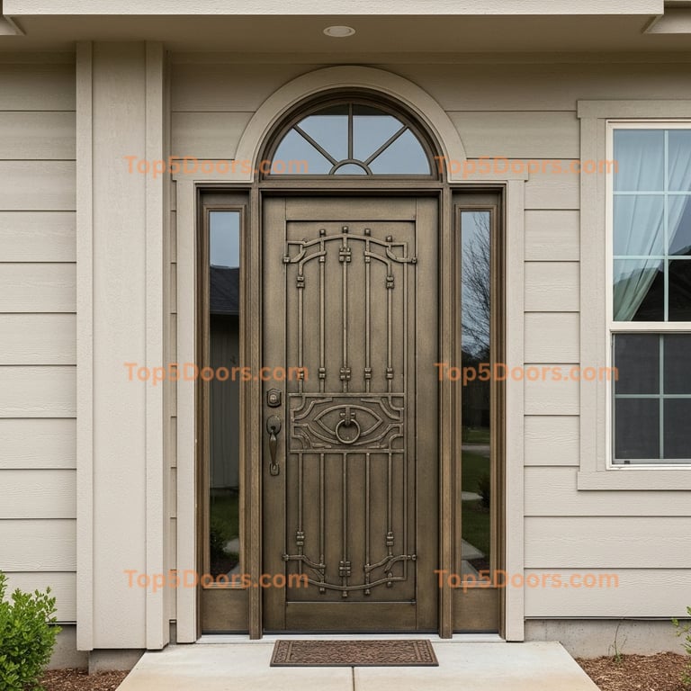 Wyoming wrought iron single minimalist Door