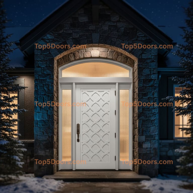 Wyoming wrought iron solid panel european classic Door