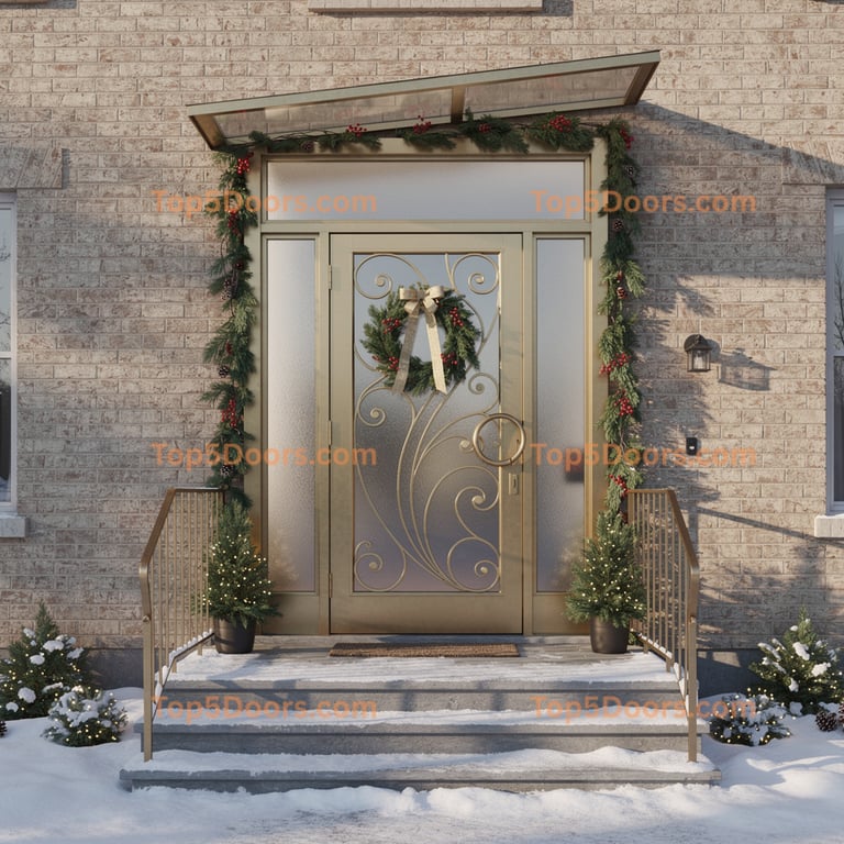 Wyoming wrought iron steel frame georgian Door