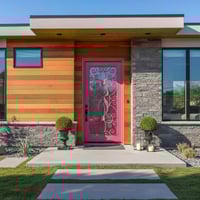 Contemporary Custom Front Door for New Mexico Home