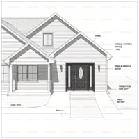Dark Grey Front Door With Oval Window and Sidelights